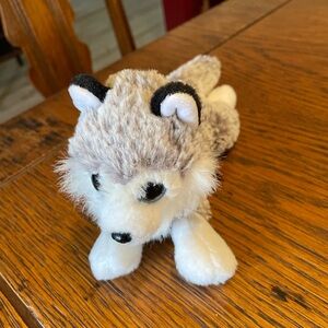 Ty Gray and White Plush Husky